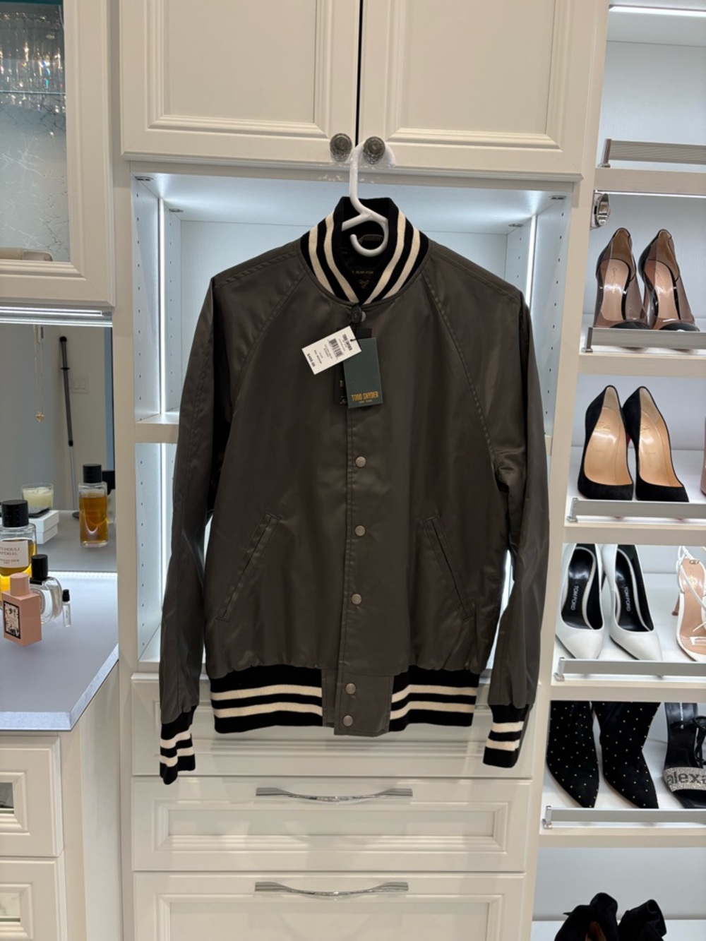 Todd Snyder Golden Bear Bomber Jacket in Olive